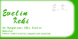 evelin keki business card