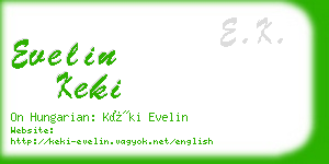 evelin keki business card